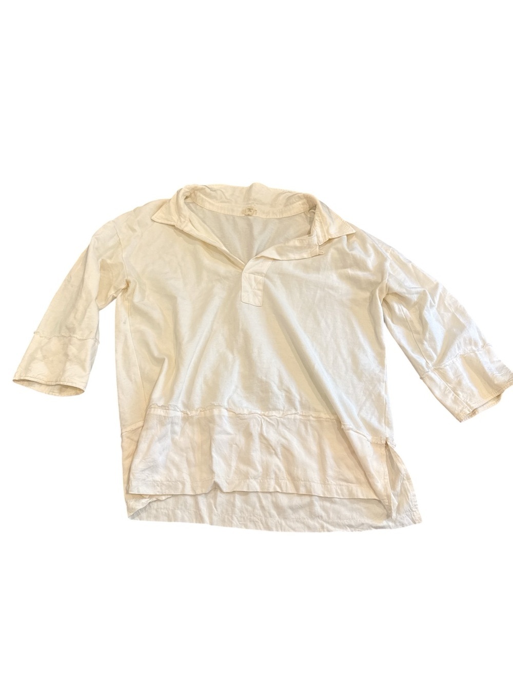 Anthropologie / Tiny top cream jersey knit oversize  M medium